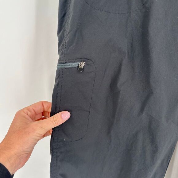 LL Bean Comfort Cycling Capris Pants‎ Removable Shorts Size Medium Black Hiking - Picture 9 of 16